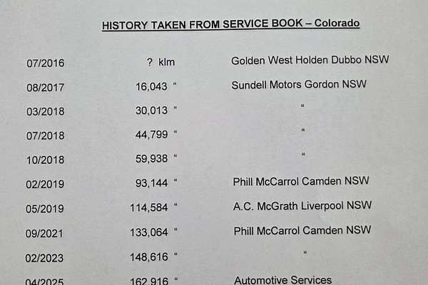 2016 Holden Colorado 7 Trailblazer RG