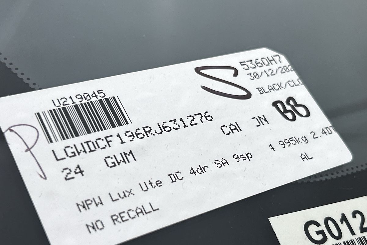 2024 GWM Cannon Lux NPW 4X4