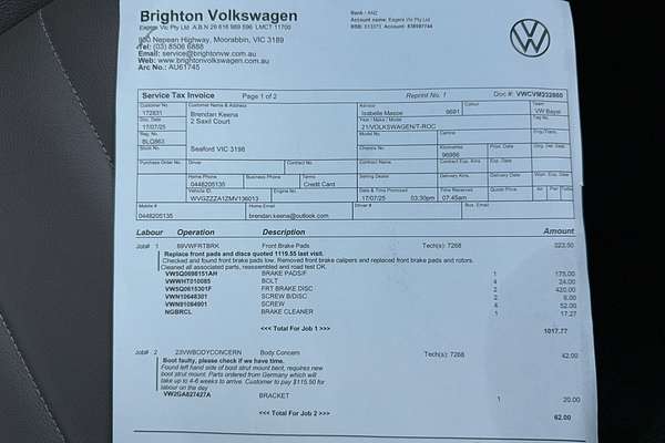 2021 Volkswagen T-Roc 140TSI Sport A11