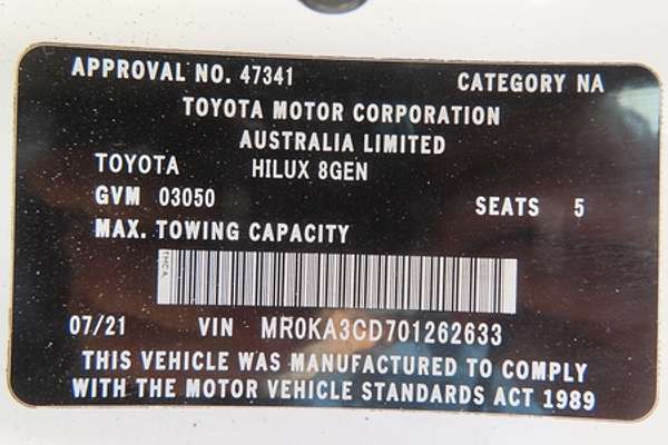 2021 Toyota Hilux SR GUN126R 4X4