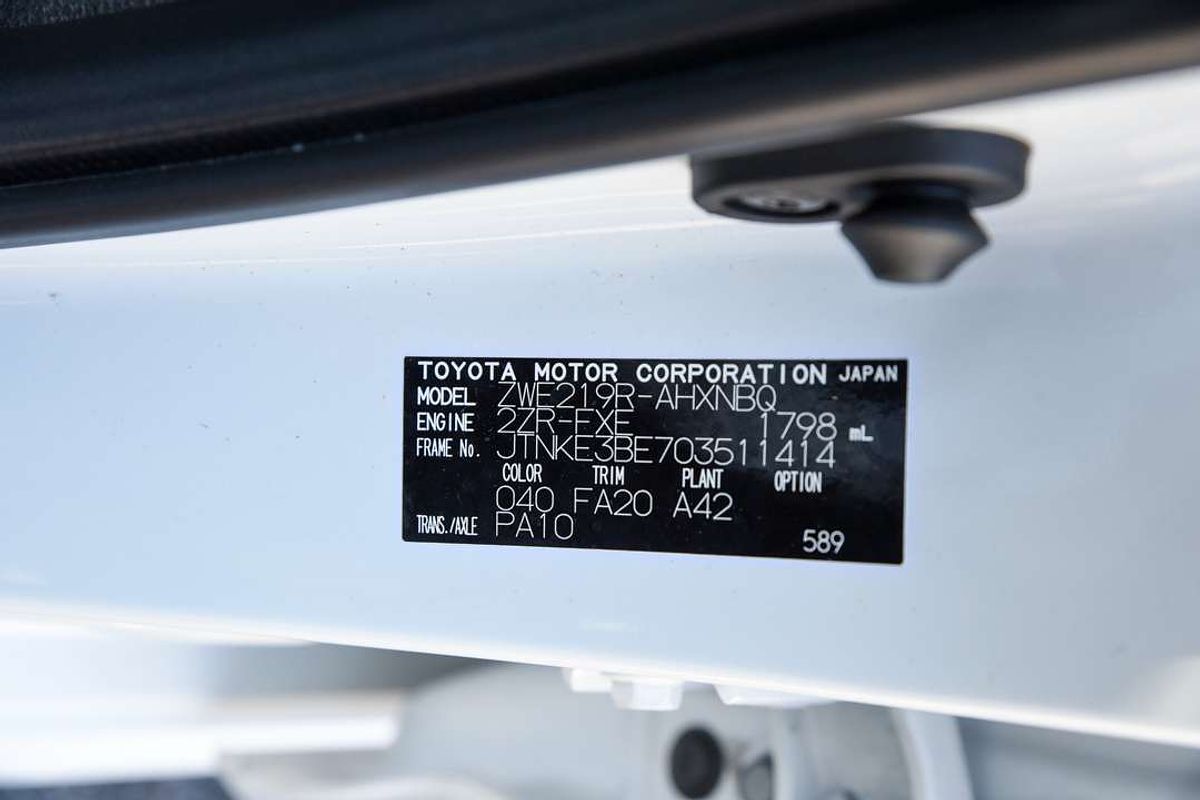 2023 Toyota Corolla Ascent Sport Hybrid ZWE219R