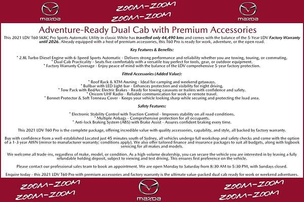 2021 LDV T60 PRO SK8C 4X4