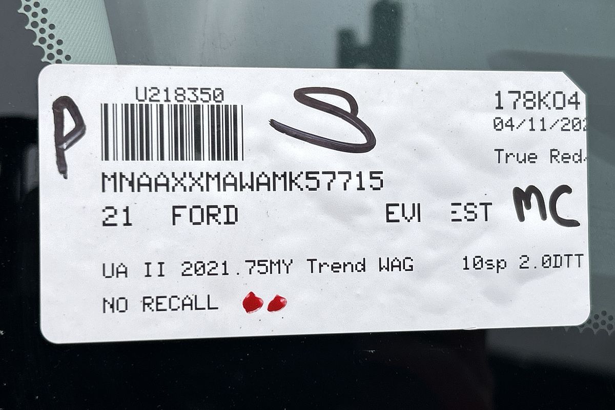 2021 Ford Everest Trend UA II 2.0L