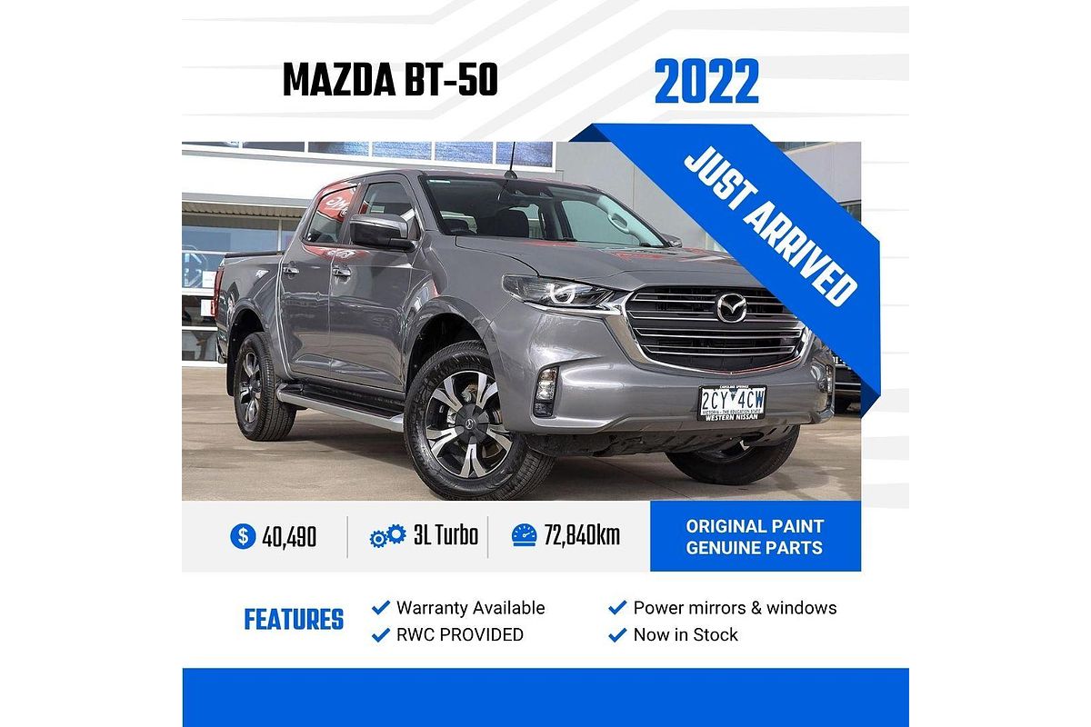 2022 Mazda BT-50 XTR TF Rear Wheel Drive