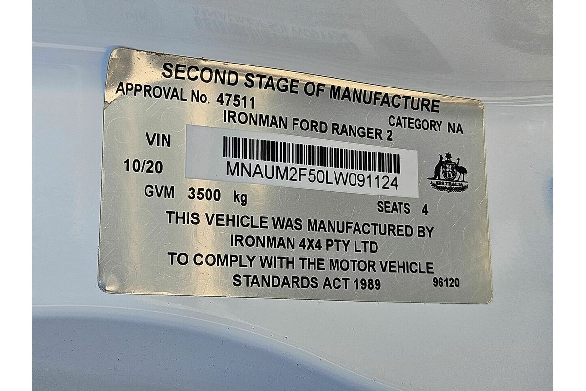 2020 Ford Ranger XL PX MkIII 4X4 3.2L