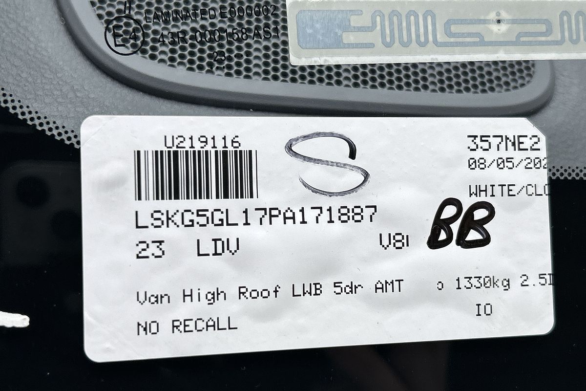 2023 LDV V80 LWB High Roof