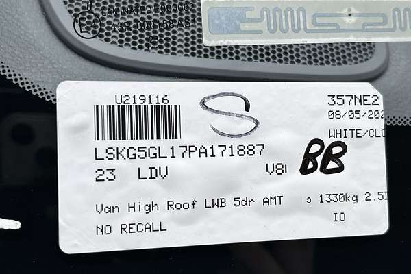 2023 LDV V80 LWB High Roof