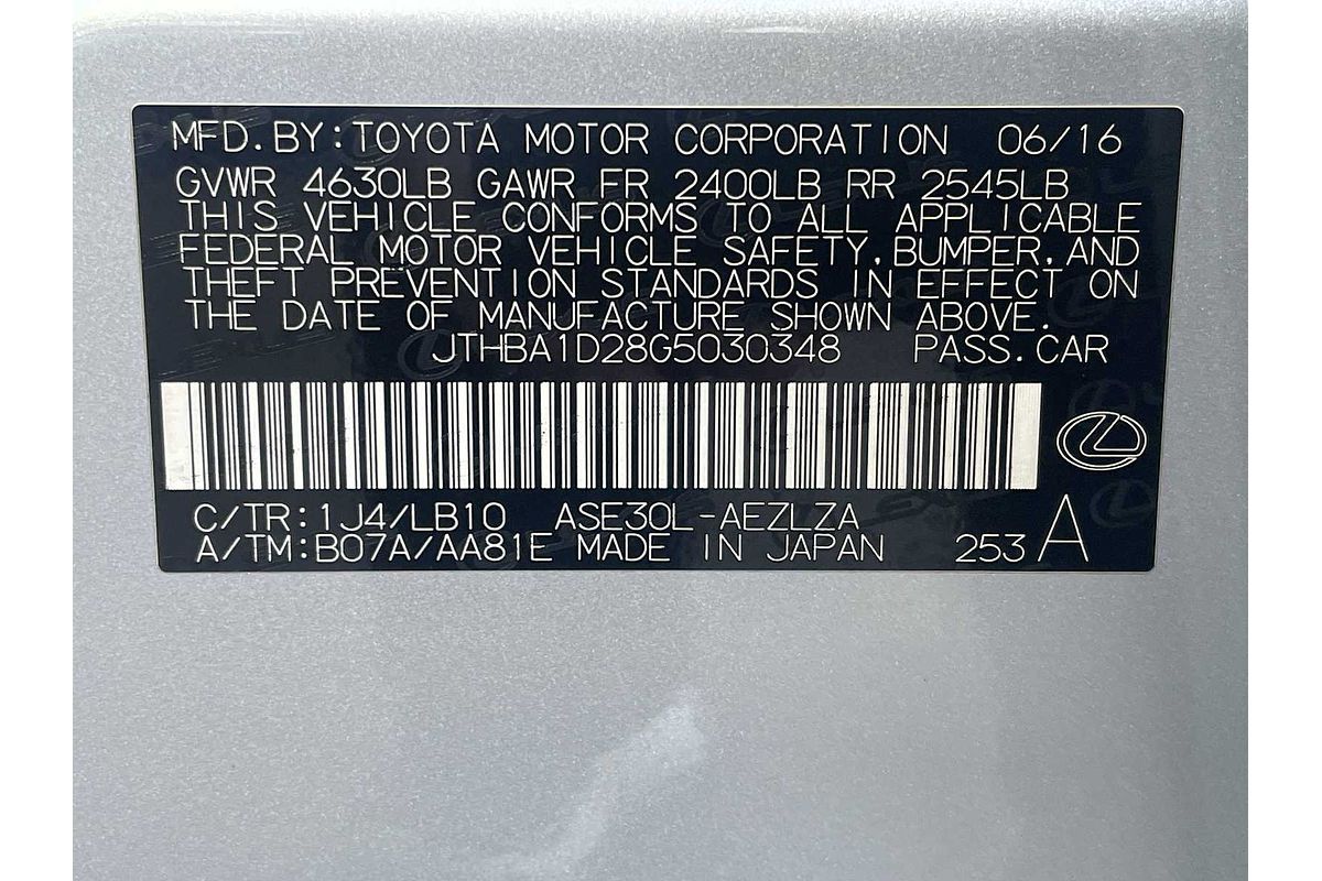 2016 Lexus IS