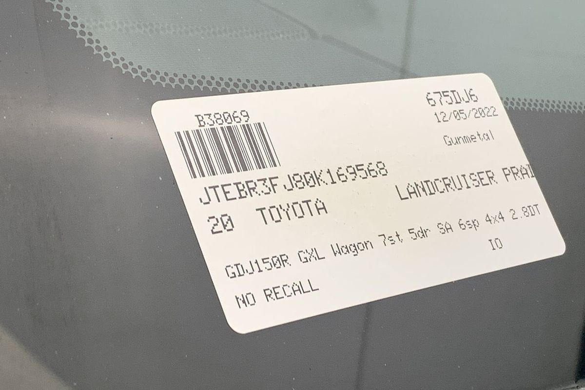 2020 Toyota Landcruiser Prado GXL GDJ150R