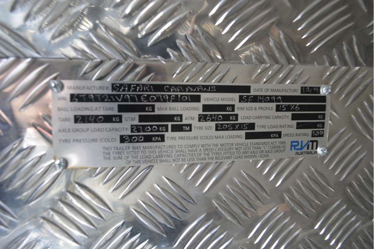 2014 Safari Caravans DELTA SF14099