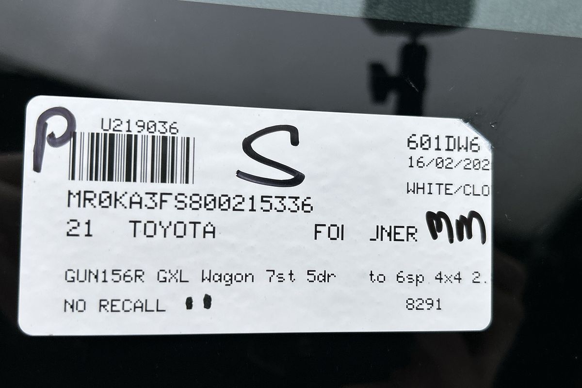 2021 Toyota Fortuner GXL GUN156R