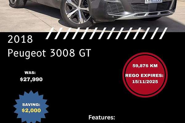 2018 Peugeot 3008 GT Line P84