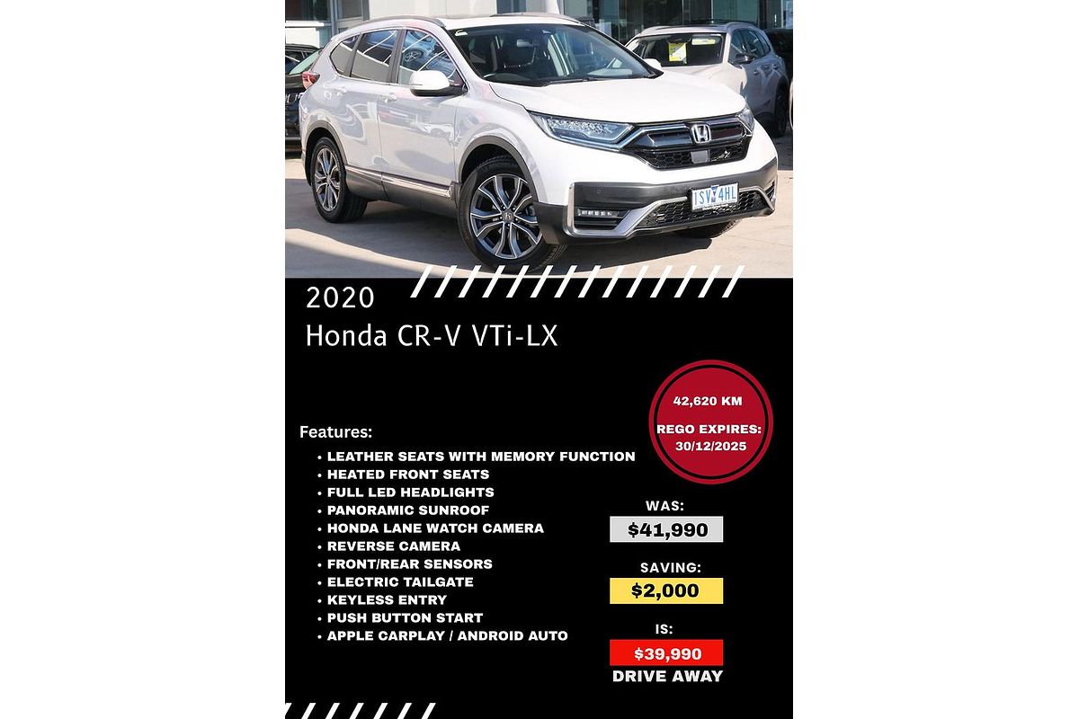 2020 Honda CR-V VTi-LX RW