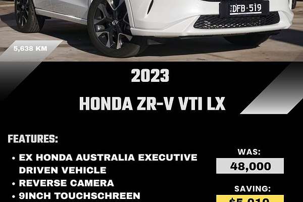 2023 Honda ZR-V VTi LX RZ
