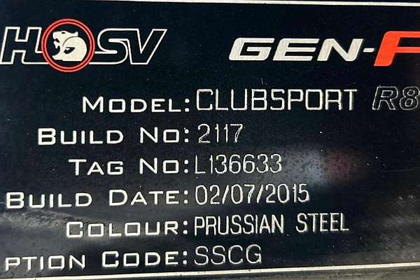 2015 Holden Clubsport R8 GEN-F
