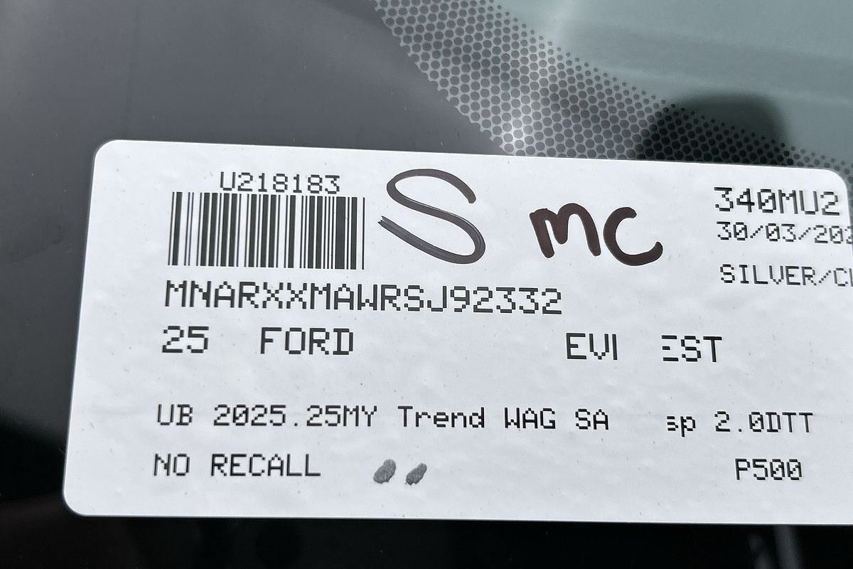 2025 Ford Everest Trend 2.0L