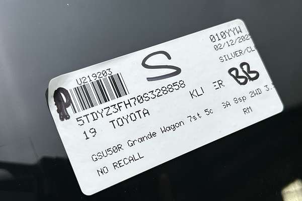 2019 Toyota Kluger Grande GSU50R