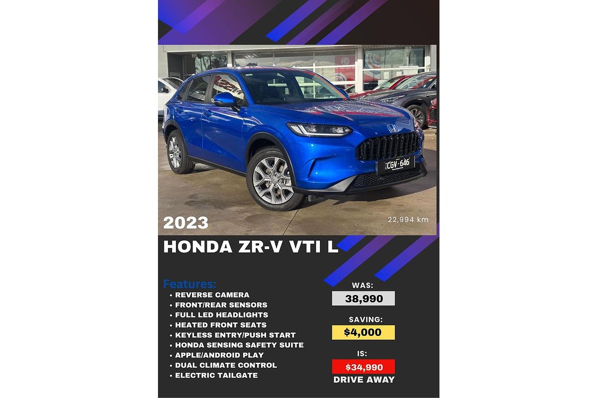 2023 Honda ZR-V VTi L RZ