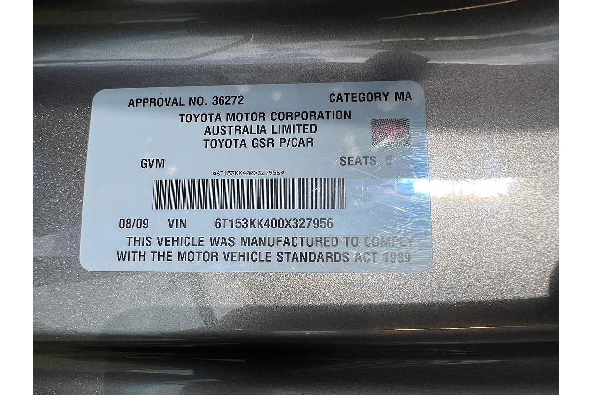 2009 Toyota Aurion AT-X GSV40R
