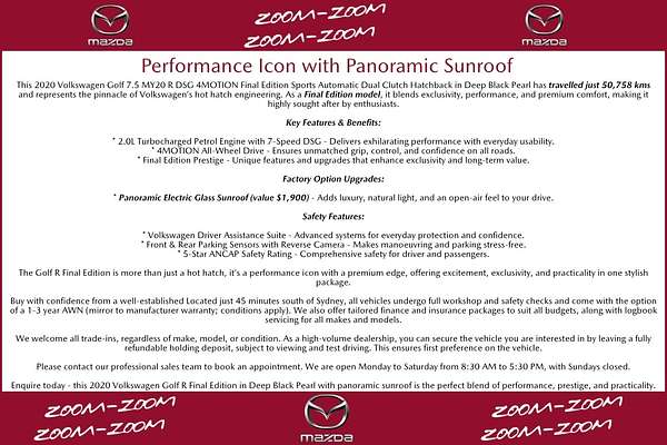 2020 Volkswagen Golf R Final Edition 7.5