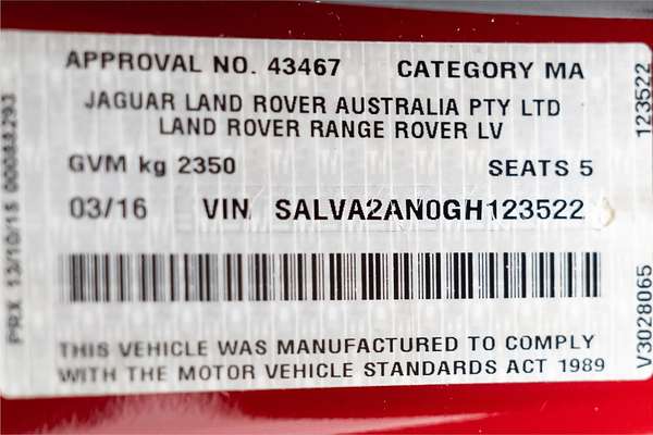 2016 Land Rover Range Rover Evoque TD4 180 SE L538
