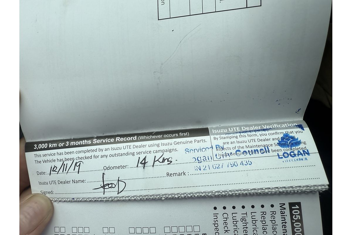 2019 Isuzu D-MAX SX 4X4