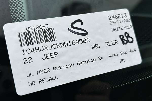 2022 Jeep Wrangler Rubicon JL
