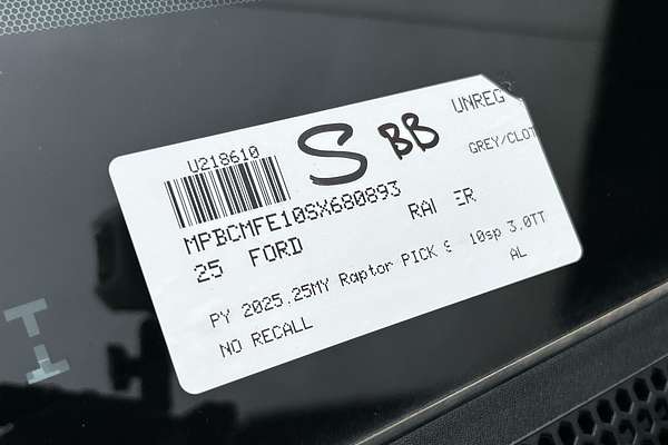 2025 Ford Ranger Raptor 4X4 3.0L