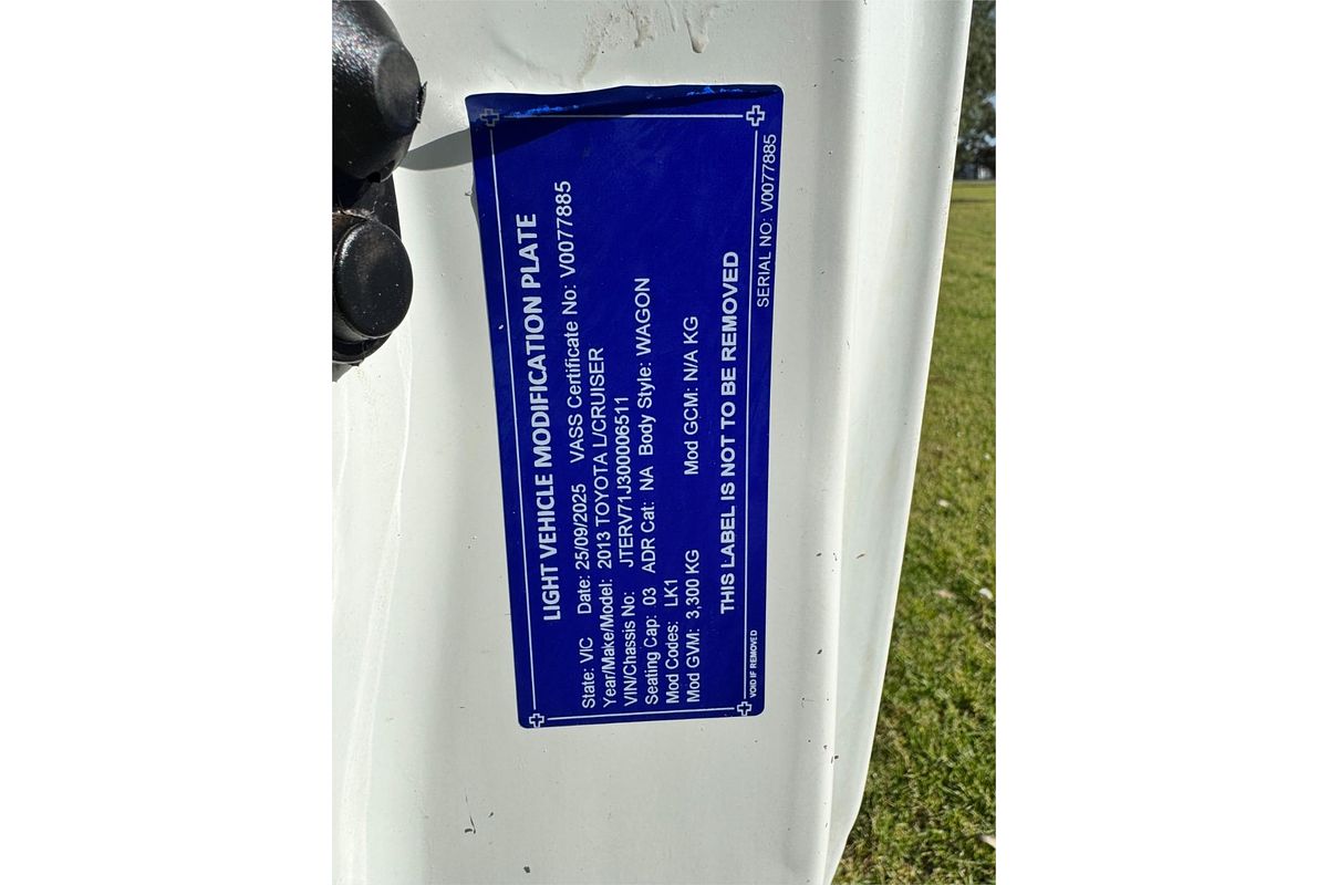 2013 Toyota Landcruiser WORKMATE (4x4) 11 SEAT VDJ78R MY12 UPDATE