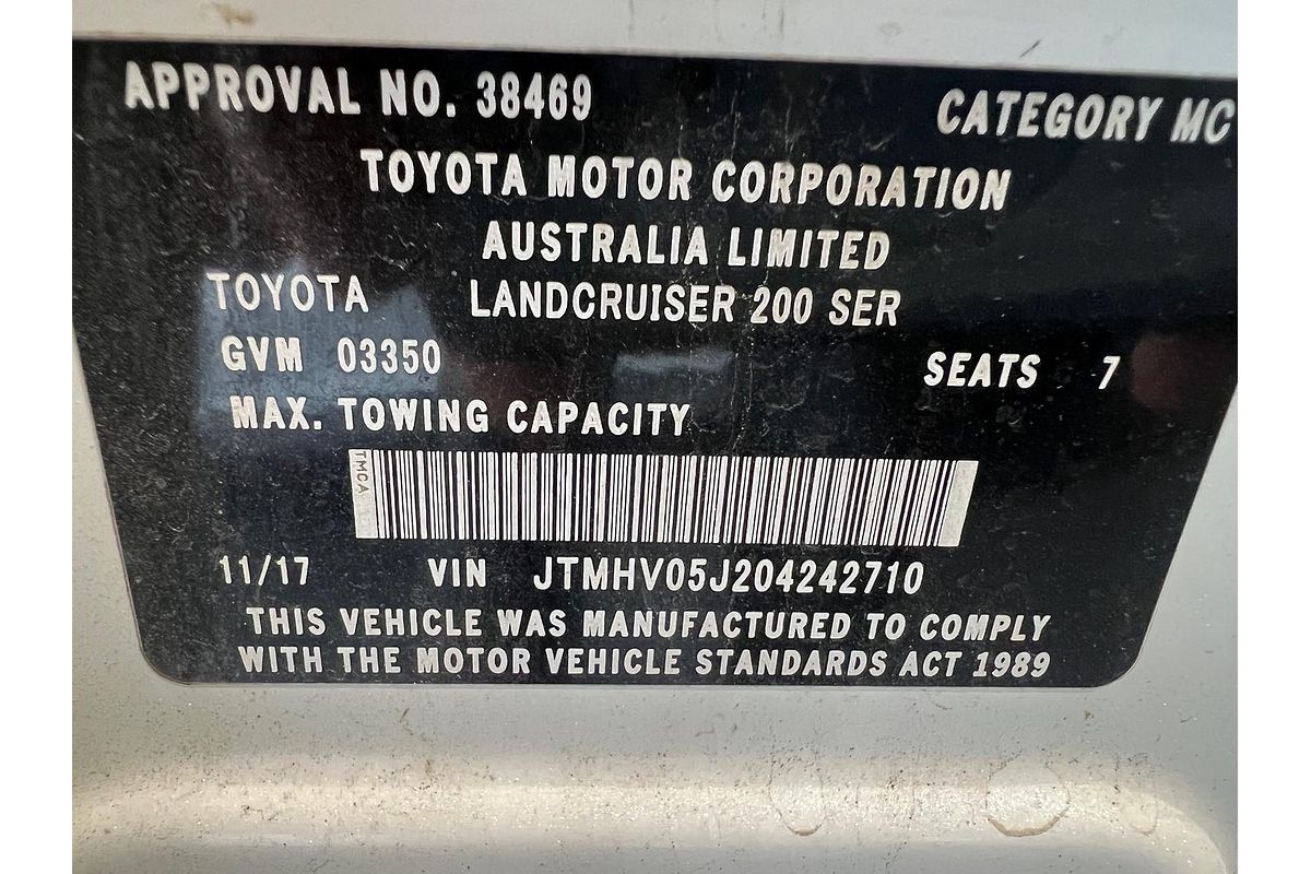 2017 Toyota Landcruiser Sahara VDJ200R