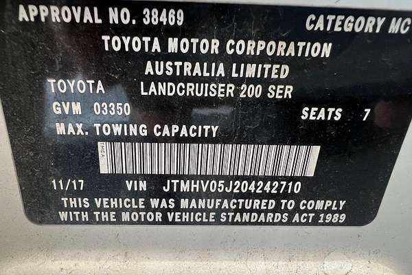 2017 Toyota Landcruiser Sahara VDJ200R