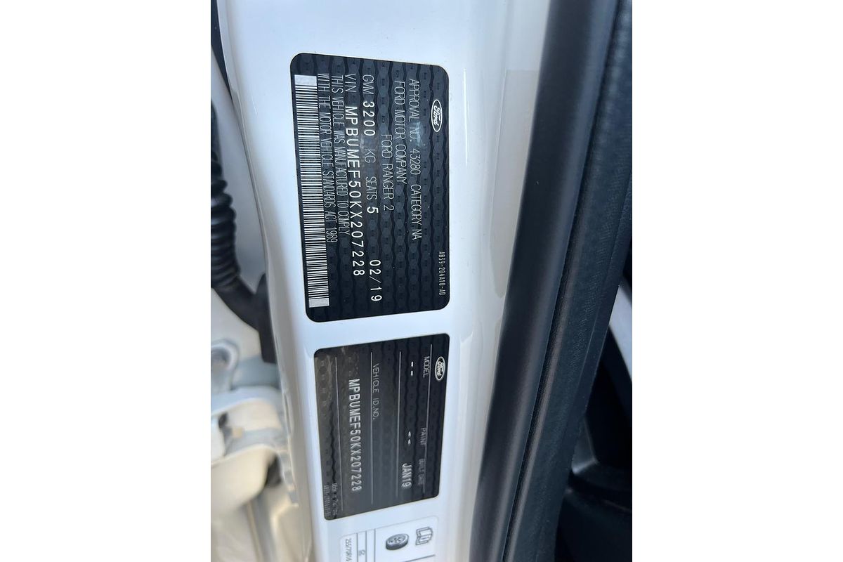 2019 Ford Ranger XL PX MkIII 4X4 3.2L