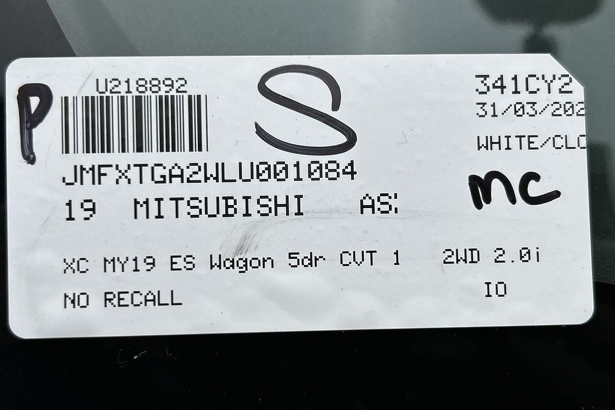 2019 Mitsubishi ASX ES XC