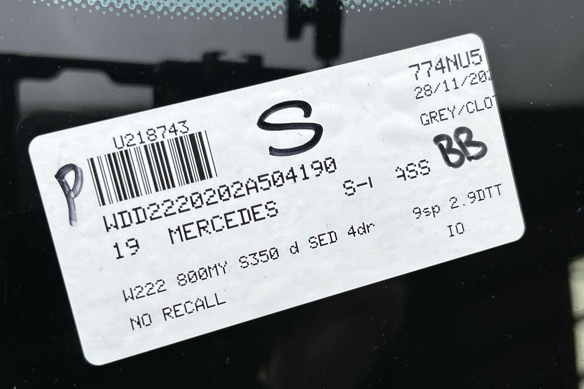 2019 Mercedes-Benz S-Class S350 d W222