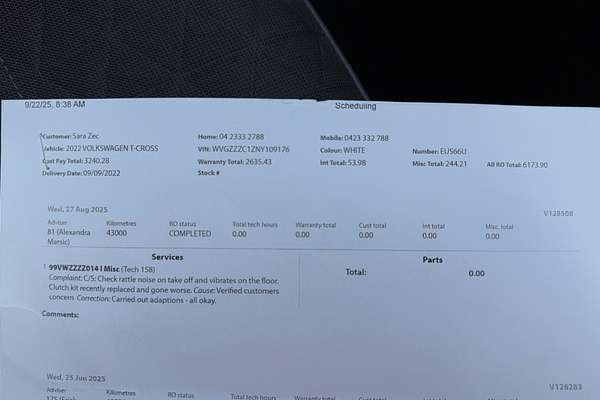 2022 Volkswagen T-Cross 85TSI Style C11