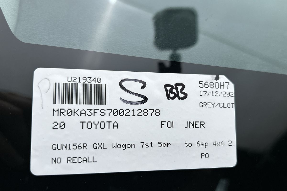 2020 Toyota Fortuner GXL GUN156R