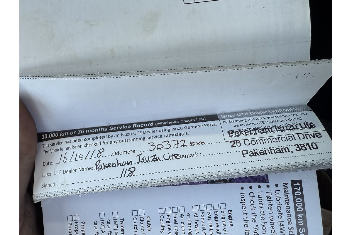 2017 Isuzu D-MAX SX 4X4