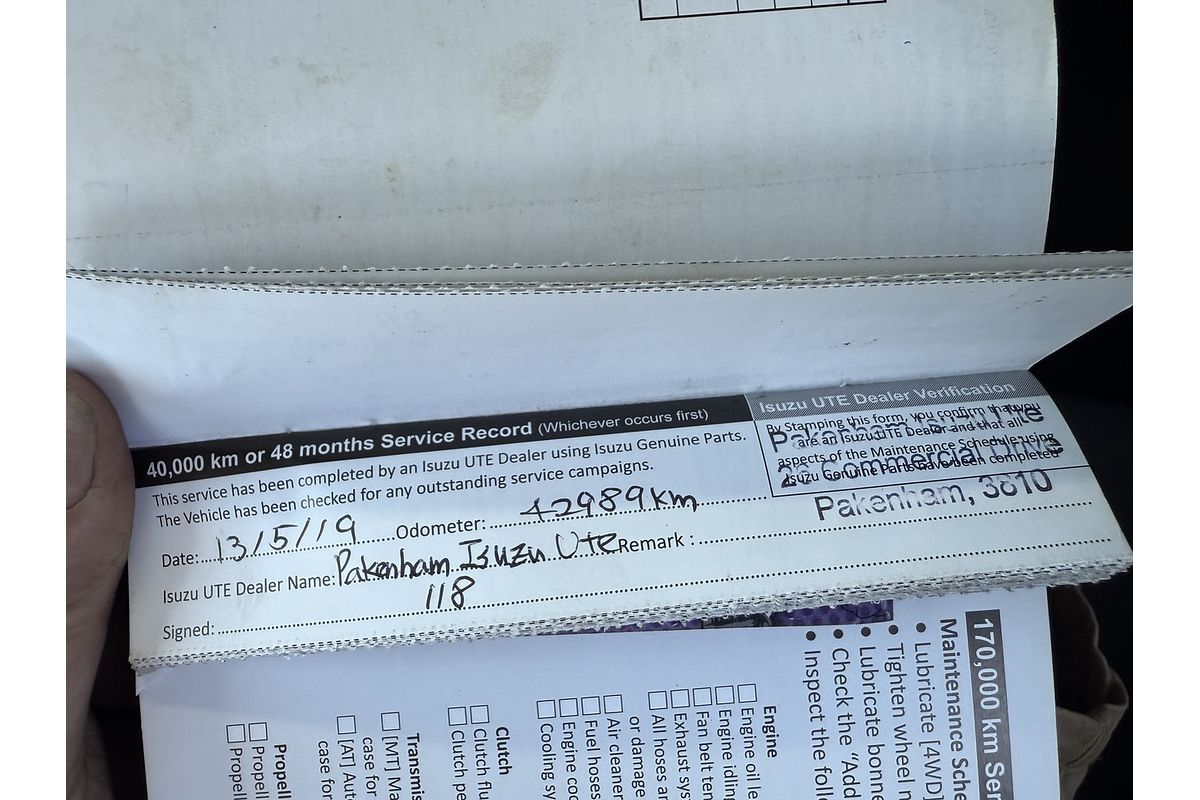 2017 Isuzu D-MAX SX 4X4