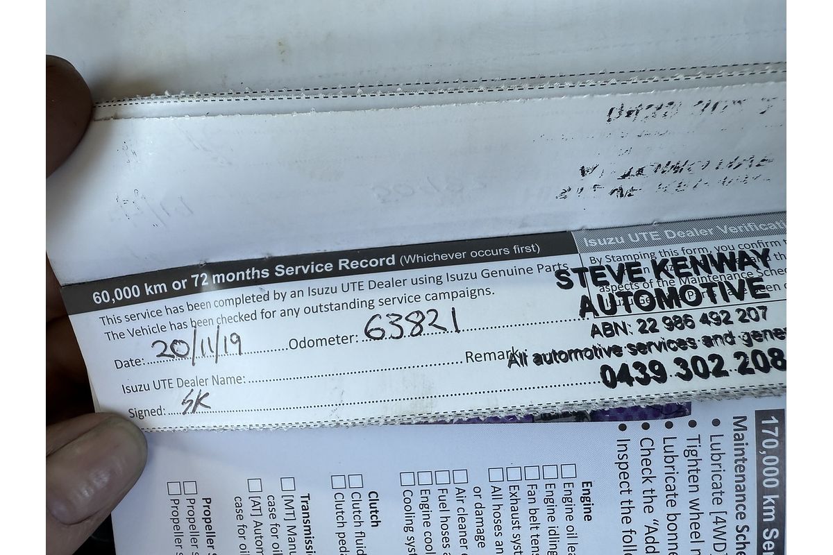 2017 Isuzu D-MAX SX 4X4