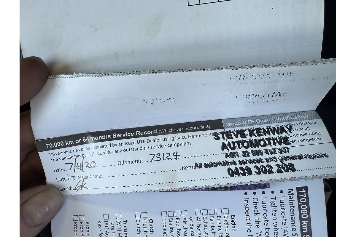 2017 Isuzu D-MAX SX 4X4