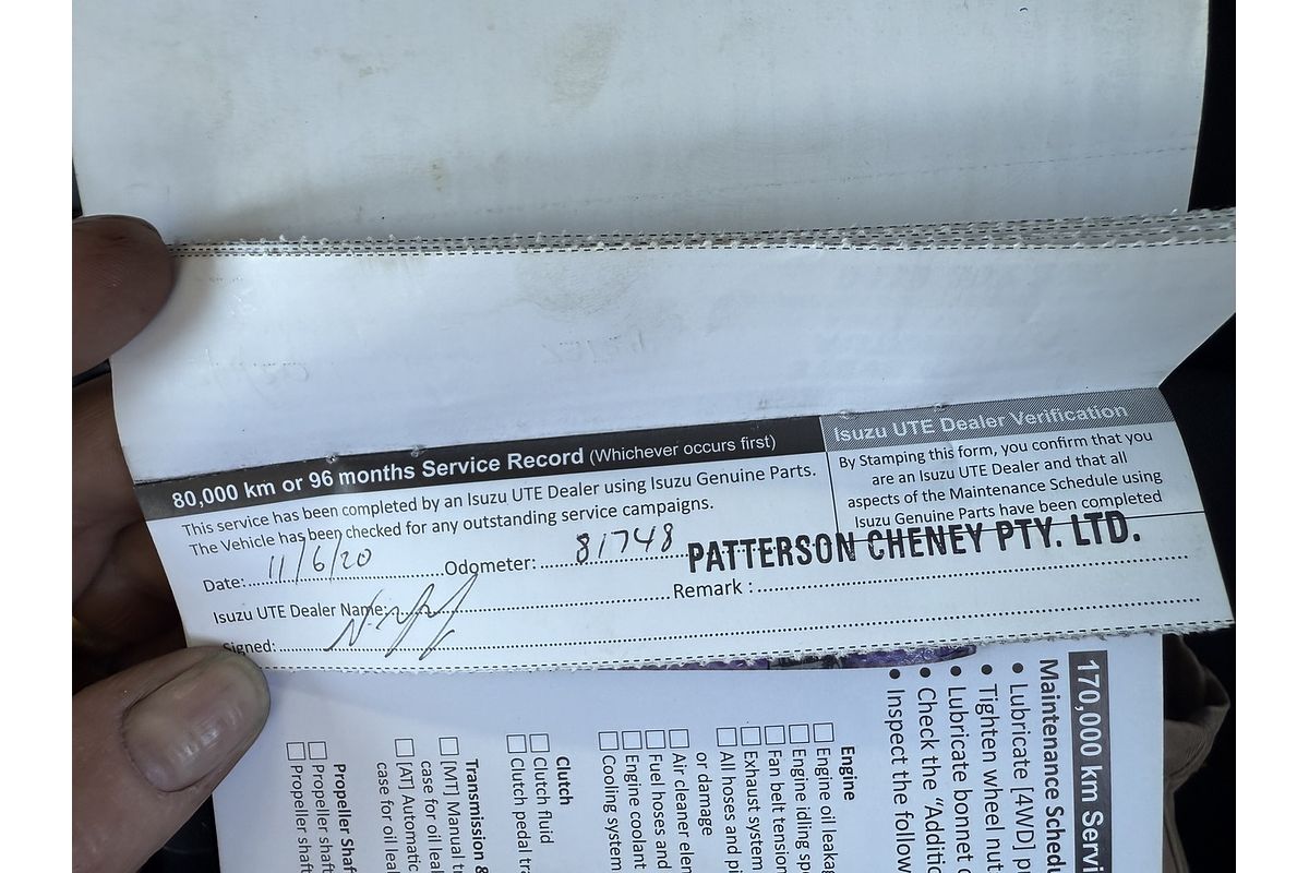 2017 Isuzu D-MAX SX 4X4