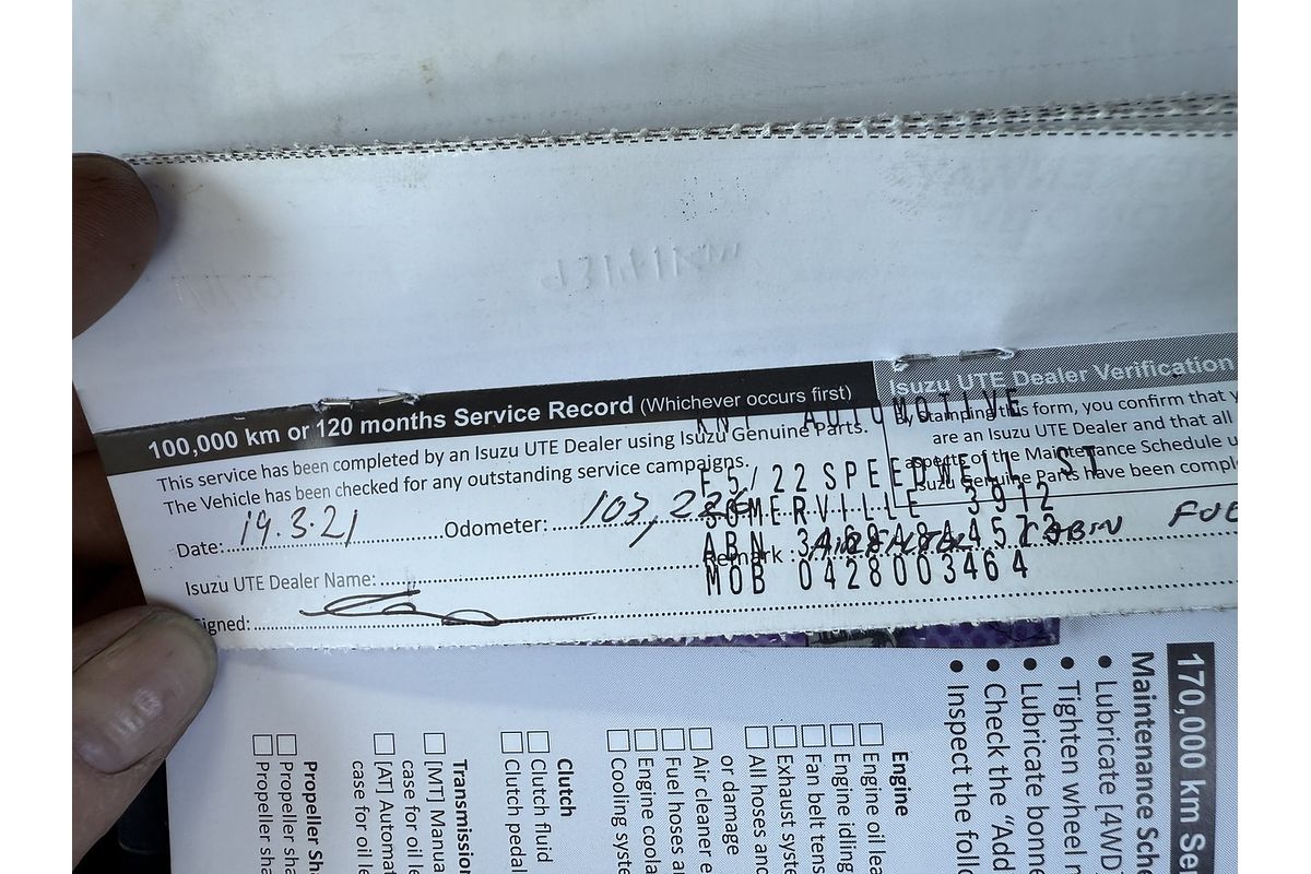 2017 Isuzu D-MAX SX 4X4