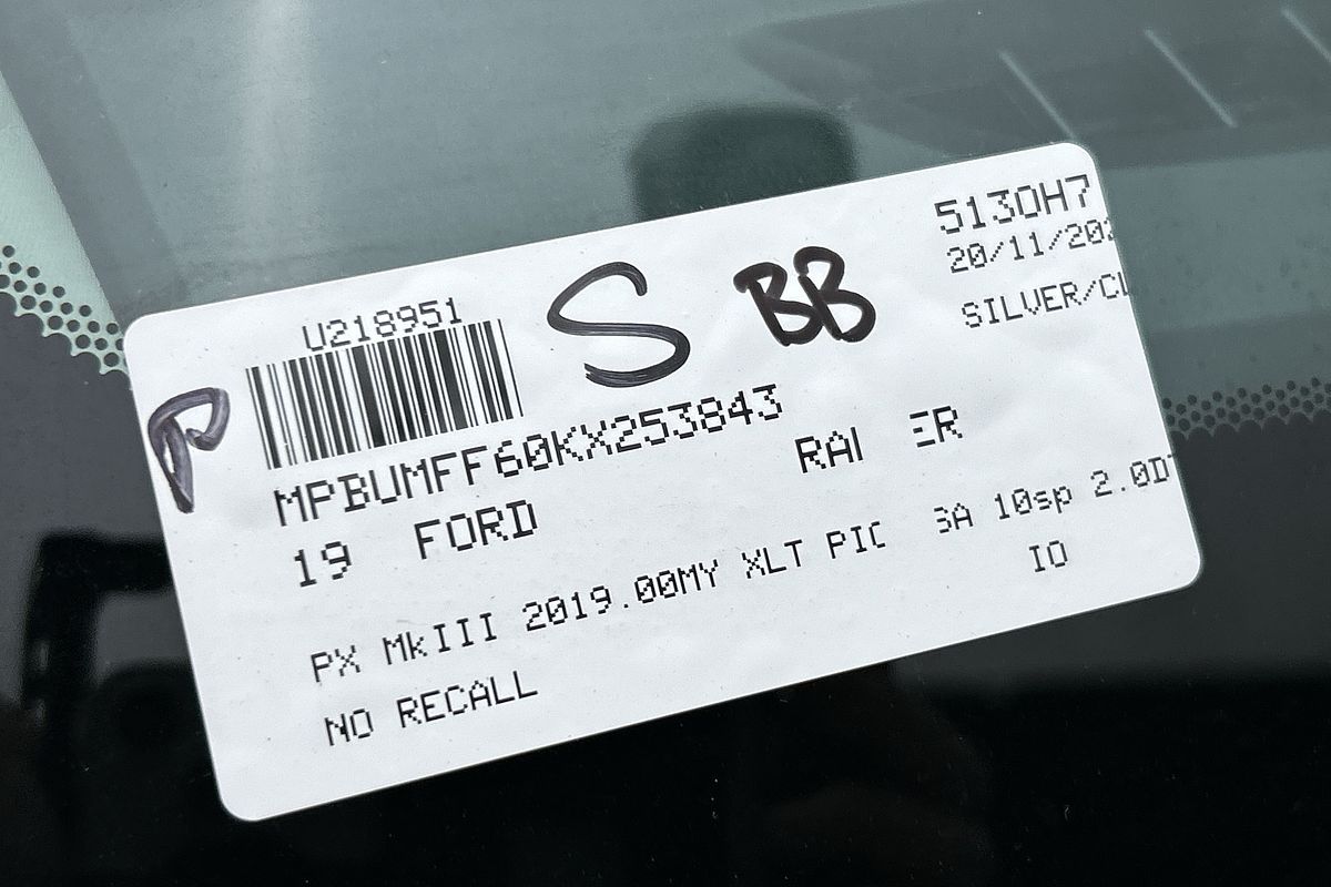 2019 Ford Ranger XLT PX MkIII 4X4 2.0L