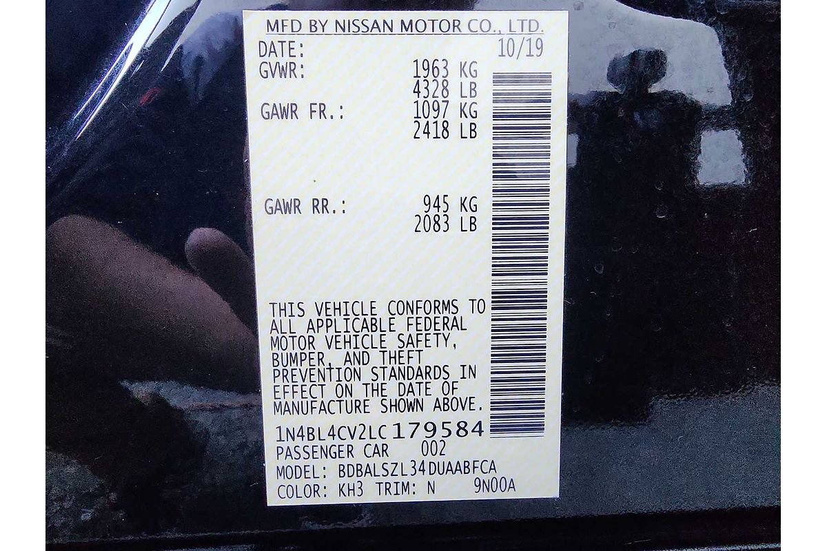 2020 Nissan Altima 2.5 SR