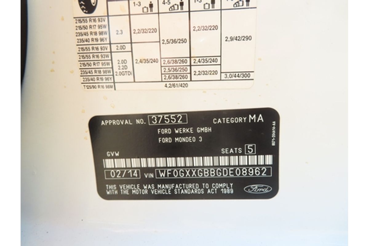 2014 Ford Mondeo LX TDCi MC