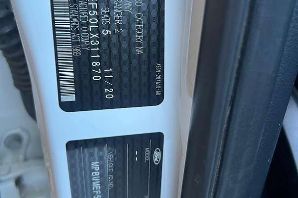 2020 Ford Ranger XL PX MkIII 4X4 3.2L