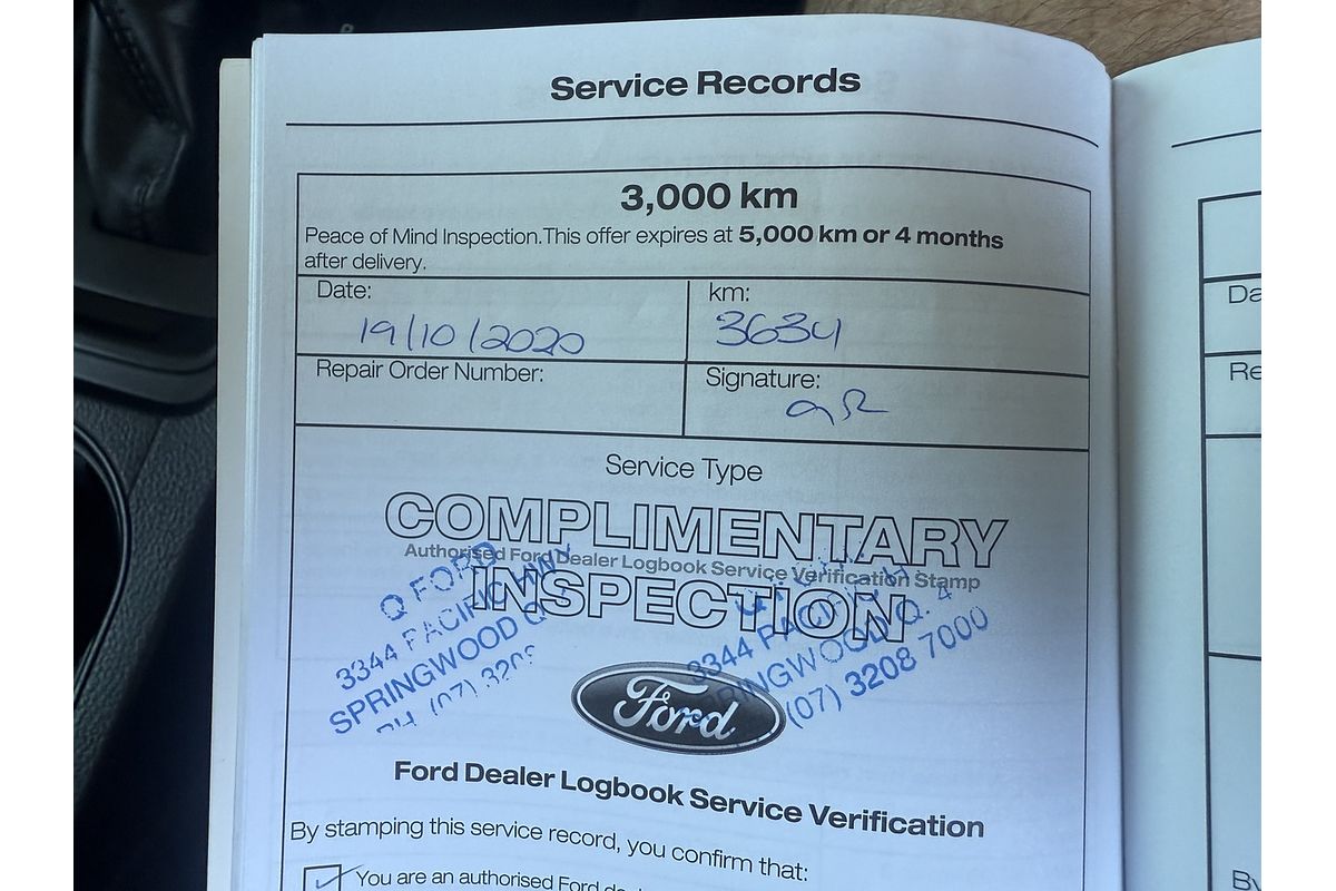 2020 Ford Ranger XL Hi-Rider PX MkIII Rear Wheel Drive 2.2L