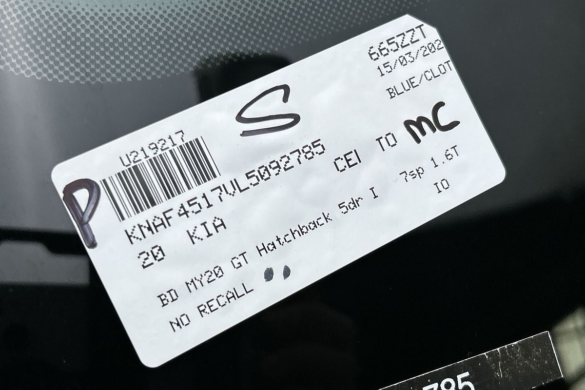 2020 Kia Cerato GT BD
