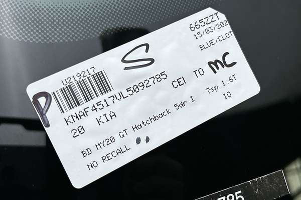 2020 Kia Cerato GT BD