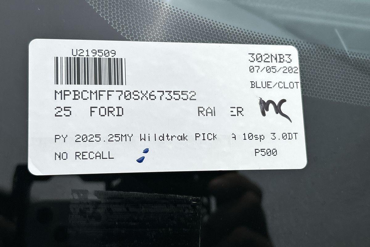 2025 Ford Ranger Wildtrak 4X4 3.0L